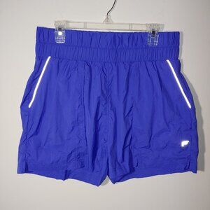 Fabletics Ultra High-Waisted Piped Nylon Short Size XL Royal Blue Reflective